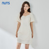 NUTS夏季新品纯色方领优雅气质收腰短袖连衣裙322101052B 商品缩略图2