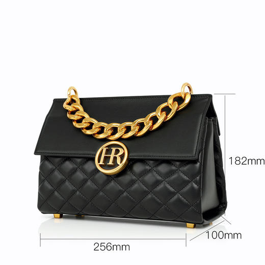 6941239122757 HRHR赫莲娜新款多袋牛皮混羊皮包包女斜挎包菱格链条气质单肩大包 商品图3