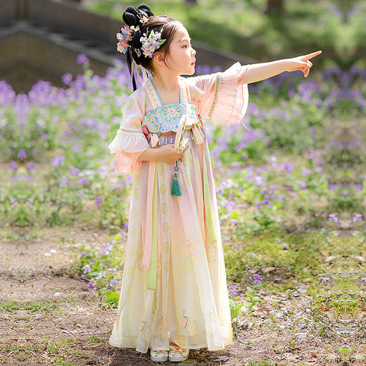 苏城纪夏新品女童汉服玉盘 |  图案精美、俏皮可爱、亲肤舒适、柔软好穿、绣花袖口、优雅大方 商品图8