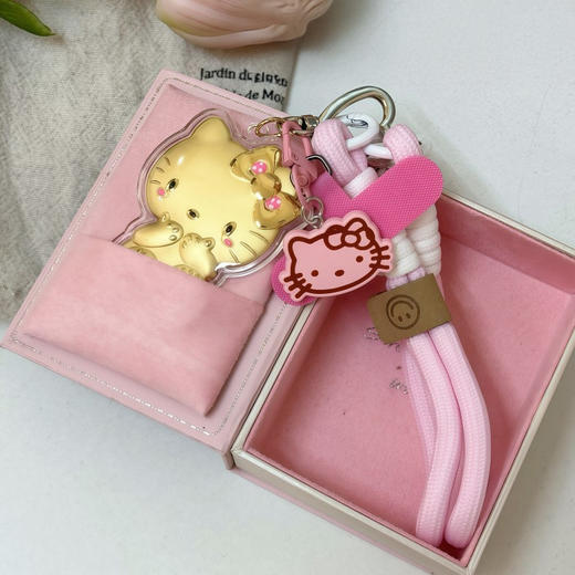 “精美礼盒包装”香港周六福 999足金珐琅炫彩招财猫挂件手机链 商品图9