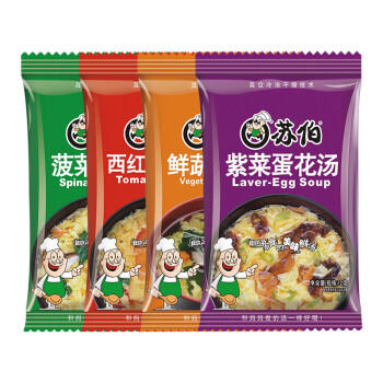 苏伯 4口味240g全家福套餐蔬菜蛋花汤 FD冻干汤便携早餐代餐汤 /粮油调味 /方便食品 /速食汤 商品图2