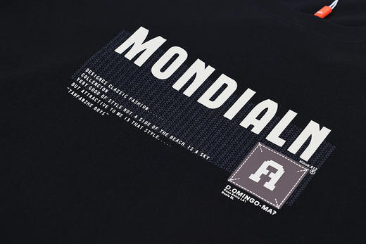 半身缘男装 夏季棉弹胸前印花时尚休闲短袖T恤252212U01112181 商品图4