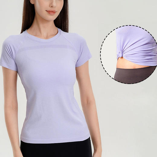 跃牌【美西西系列】2025新款运动健身短袖速干瑜伽服跑步训练网眼上衣DX-2509 商品图0