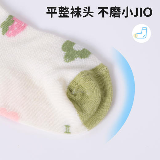 贝贝怡5双装网眼袜春夏新款女童中筒袜中大童休闲运动透气袜子ZB5EP006 商品图9