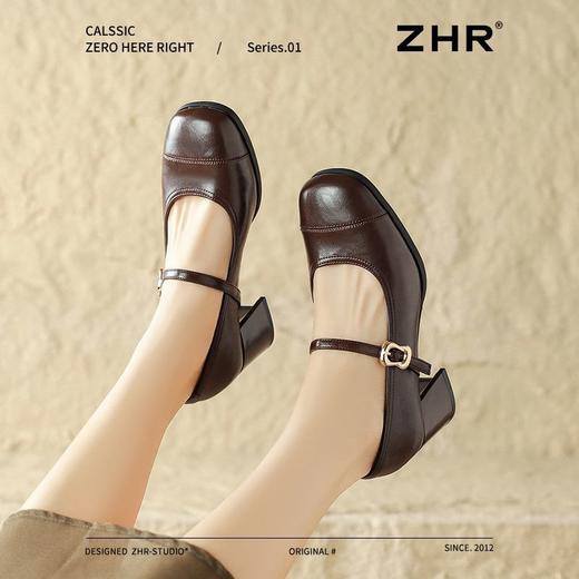 ZHR则则法式一字扣玛丽珍鞋女2025新款方头浅口单鞋软底凉鞋女鞋 商品图7