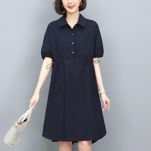 丁摩 休闲宽松显瘦遮肚子连衣裙女夏季新款洋气直筒裙5ZF-5123 商品图1