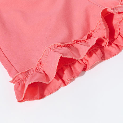 贝贝怡2025女童新款夏季凉感条纹短袖T恤花边脚口短裤轻薄透气休闲套装ZB2ET069 商品图9