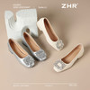 ZHR则则法式复古水钻方扣平底单鞋女2025新款百搭浅口一脚蹬女鞋 商品缩略图6