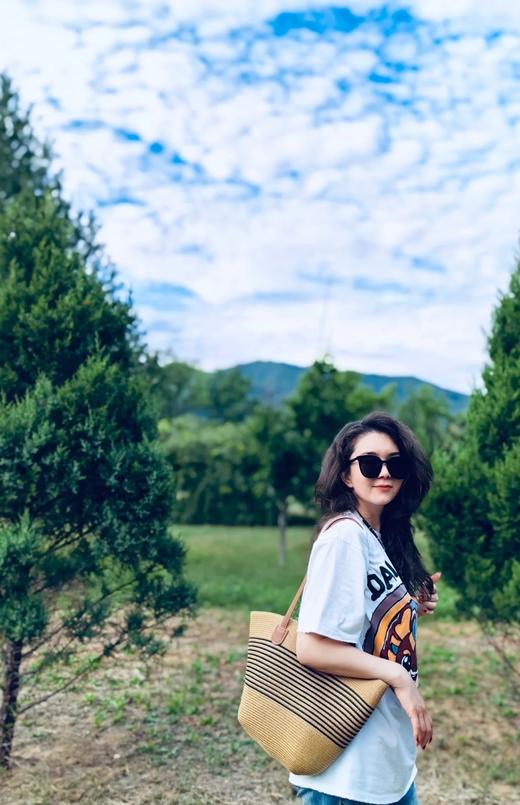 ins风轻熟简约条纹编织包超轻沙滩包 商品图10