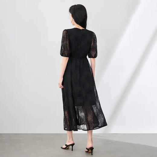 「高货wl」全新升级【铂金会员367/天猫499/差价132】(20816)洛诗琳法式重工提花刺绣连衣裙2025夏季高级感钉珠优雅长裙20816 商品图2