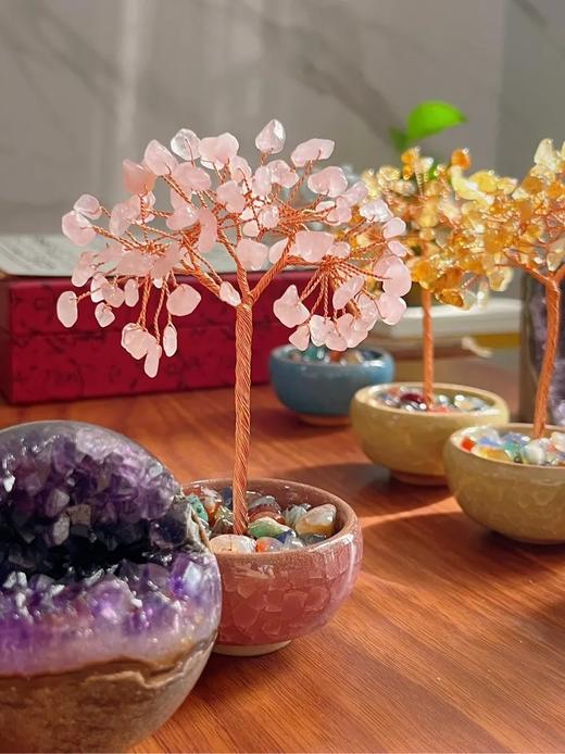 【桌面氛围感好物】天然水晶树 前程似锦上岸树 挑选大颗粒且亮黄的 树形茂密 实物成色很好哟～ 商品图7