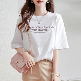 百媚生 纯棉100%短袖t恤1066