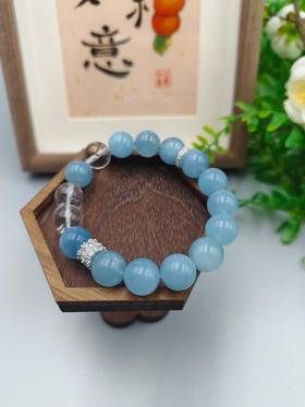 海蓝宝+白水晶手串