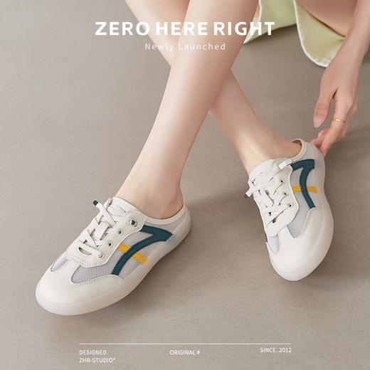 ZHR则则舒适轻便平底网洞鞋女2024夏季新款时尚潮流耐穿半拖 商品图8