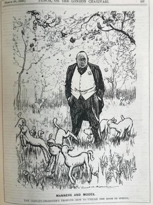 1920年1-6月 英国讽刺漫画杂志《笨拙》 漆布精装16开 商品图13