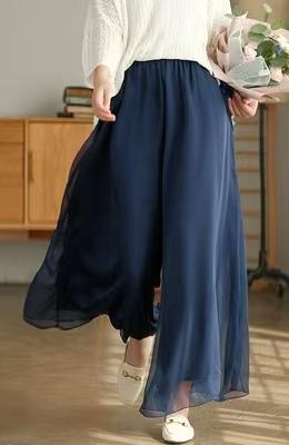 夏日清凉飘逸天丝雪纺阔腿裙裤 商品图9