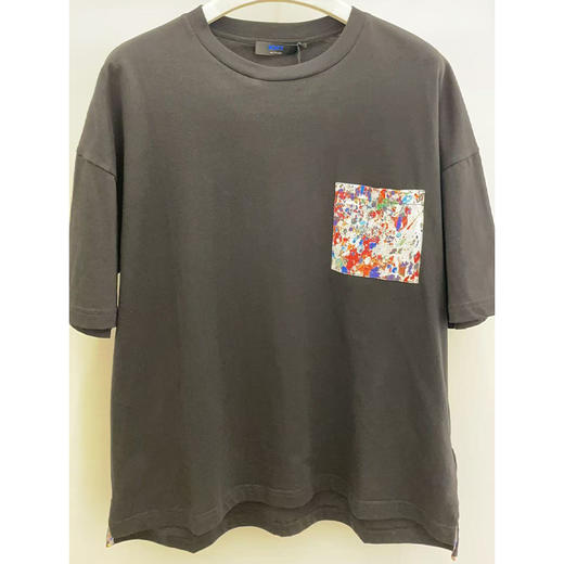 KITON 男士棉质圆领短袖T恤 黑色 UMM052802001 商品图0