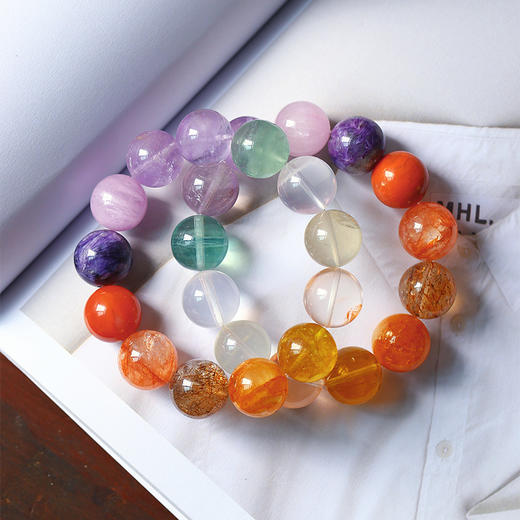 钻石豪门23000积分天然多宝色圆珠手串（约14MM） 商品图2