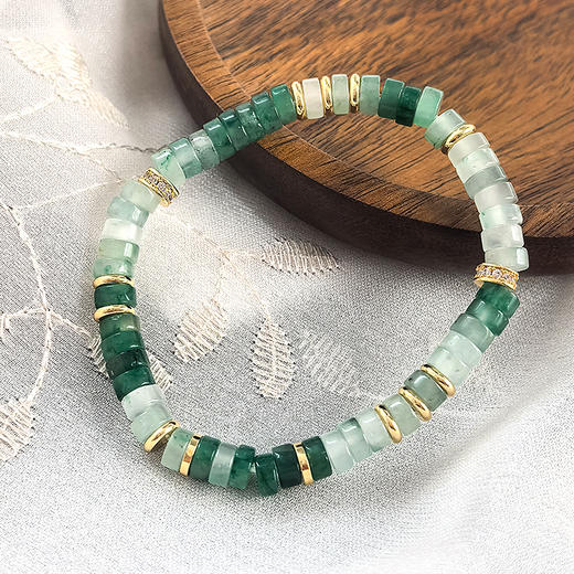 【玉石家族的跨界新贵】BAOFANDI宝梵迪新中式系列非洲翠手串 4款可选 色泽清透温润 带礼盒证书！ 商品图11