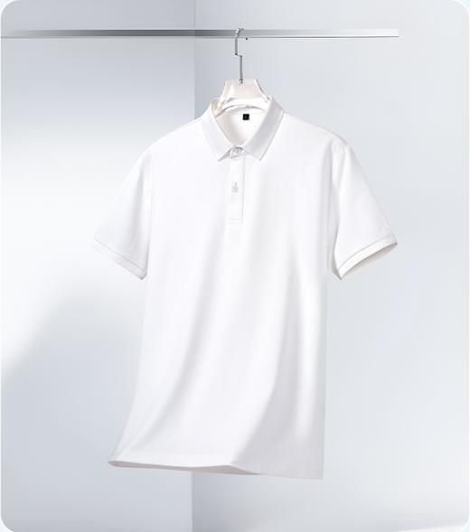 【丝光新疆棉   纯POLO衫】占姆士2025夏季新款男女同款重克数7A抗菌纯色POLO衫 T恤衫   一款7色 商品图1