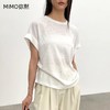 MIMO弥黙！麻感棉 T 恤，进口纤维麻感棉 T ，卷边设计慵懒随性 穿出松弛高级感，圆领显瘦一绝，机洗狂甩不变形 ，百搭不挑人 商品缩略图9