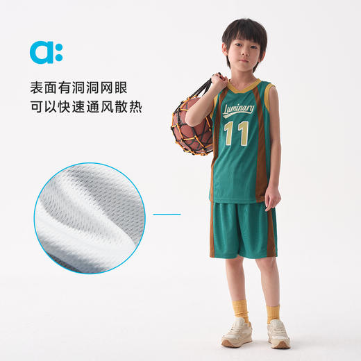 allblu幼岚【速干篮球套装】儿童背心裤子套装 商品图1