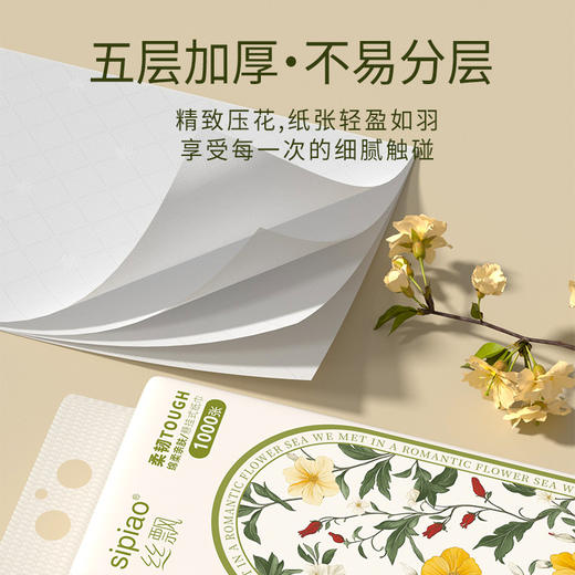 「12提装！高颜值」丝飘悬挂抽纸1000张 12包居家日用纸巾面巾纸实惠装整箱可擦手餐巾纸 商品图3