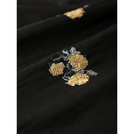 丁摩 全真丝绣球花刺绣 香云纱连衣裙LZ4447 商品图3