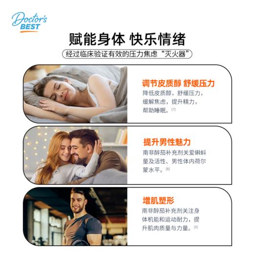 保税直发 Doctor's BEST 多特倍斯  南非醉茄 60粒/盒 1瓶/3瓶 商品图3