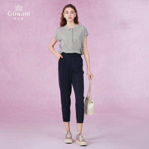 乔万尼夏季新款休闲裤运动风弹力束脚裤EI2F833 商品图2