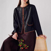 丁摩 真丝香云纱祥云提花缎外套女XZ18699 商品缩略图1