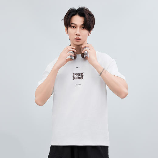 【断码清仓】HX 夏季圆领短袖合体T恤潮牌/S102522652101/02 商品图2