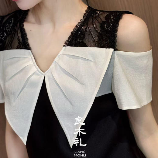 【部分现货】良木礼蕾丝肩连衣裙1127 商品图3