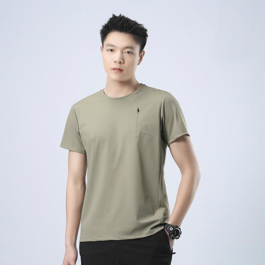 百媚生 凉感冰丝T恤夏季户外透气圆领短袖8507 商品图6