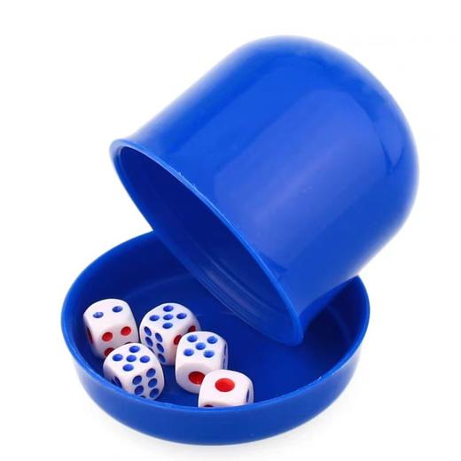 骰子色子骰盅套装带底座 六种颜色随机配送 商品图1