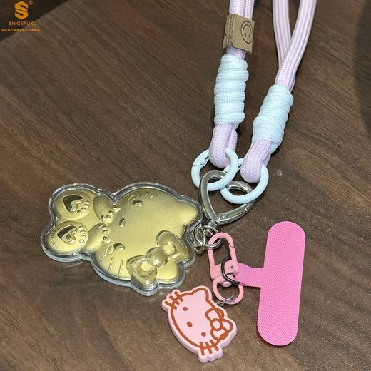 “精美礼盒包装”香港周六福 999足金珐琅炫彩招财猫挂件手机链 商品图2