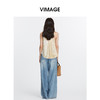 VIMAGE纬漫纪设计感晕染印花显瘦无袖T恤上衣2025夏季新款V2313917 商品缩略图4