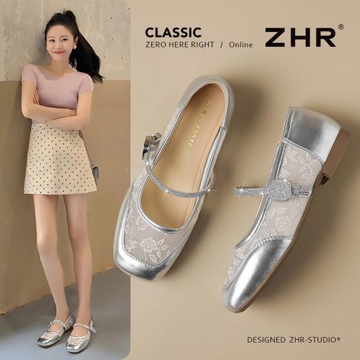 ZHR则则法式方头透气印花平底玛丽珍单鞋女2025新款百搭气质女鞋 商品图9