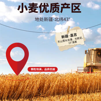 腰站子新疆奇台有机面粉20斤烘焙面食大包装通用小麦粉包邮 /粮油调味 /面粉 /通用粉 商品图1