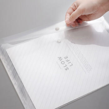 晨光文具 10个装A4按扣学生桌面透明文件袋 试卷收纳 学科分类塑料防水档案袋透明ADM929YT 商品图4