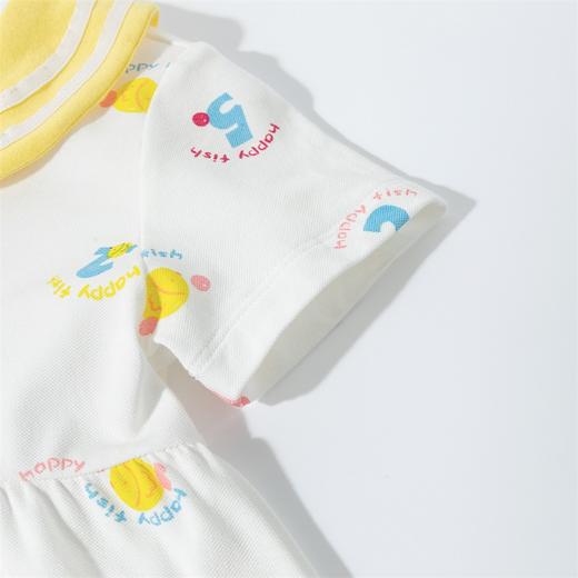 贝贝怡童装女童连衣裙夏季2025新款透气吸汗女宝宝短袖公主裙子ZB2EQ015 商品图6