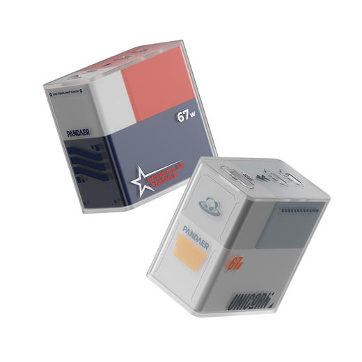 【加码好运】67W 三口 GaN电源适配器 白金独角兽 星际邮差 商品图3