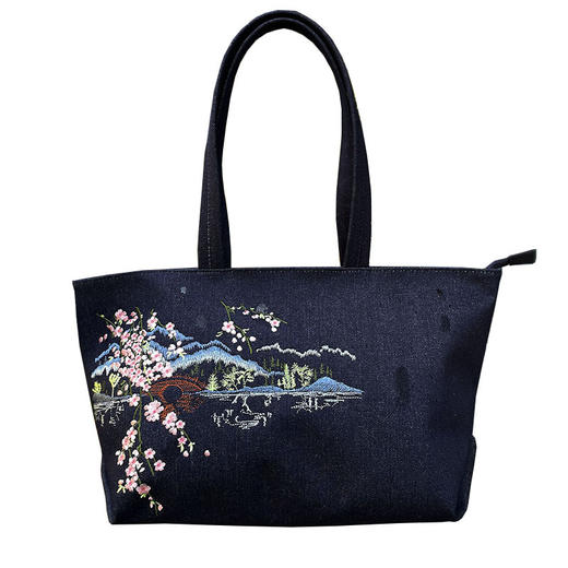 【预售3天】民族单肩刺绣包新款汉服古风绣花文艺中国风帆布复古大包YWNZB 商品图4