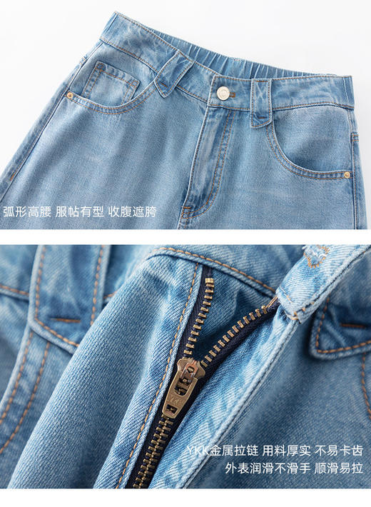 XL1 臣禾	【呼吸牛仔】凉感天丝亚麻休闲直筒裤	JZ252060275 商品图7