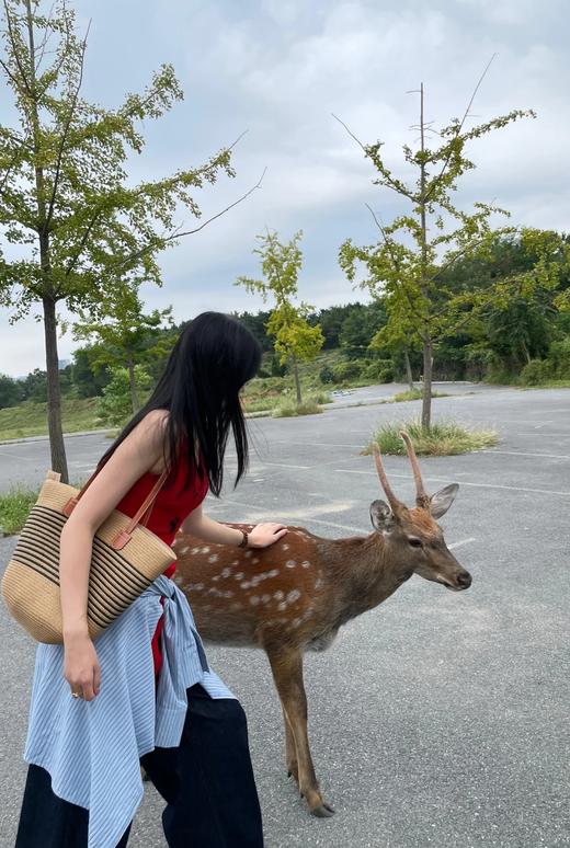 ins风轻熟简约条纹编织包超轻沙滩包 商品图12