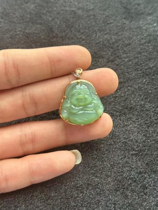 18K碧玉弥勒佛25#重金 商品图0