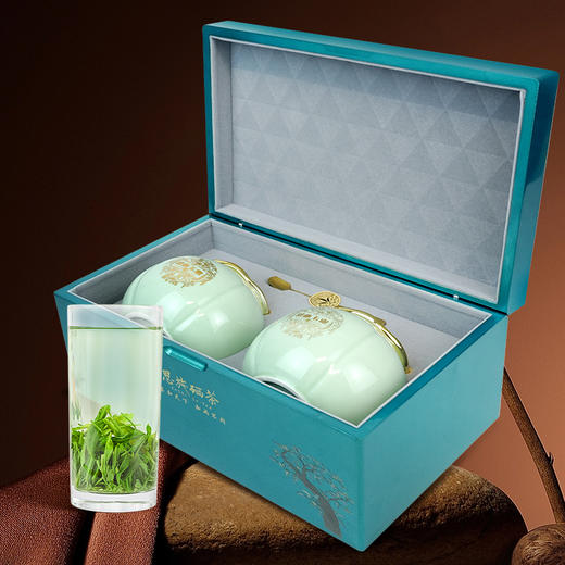 【2026新茶】恩施玉露核心产区开园头采春茶多鲜嫩单芽特级臻选高硒绿茶200g国色天香龙腾系高端烤漆瓷罐商务礼盒 CM 商品图1