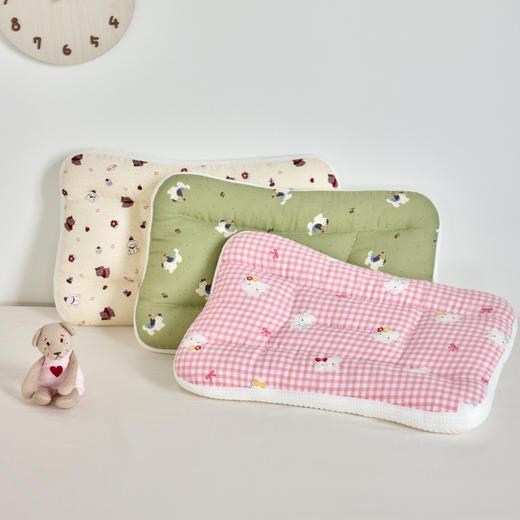 自然醒A类母婴级双感卡通亲子枕全棉双层纱枕头枕芯纯棉儿童幼儿园午睡学生成人护颈椎助睡眠XK 商品图7