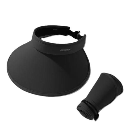 嘿叨 UPF50+加大帽檐空顶遮阳帽子冰丝太阳帽 可折叠收纳全脸防护透气不闷热 商品图6