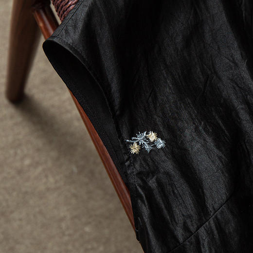 丁摩 真丝香云纱斜门襟国风上衣女SY52116 商品图2